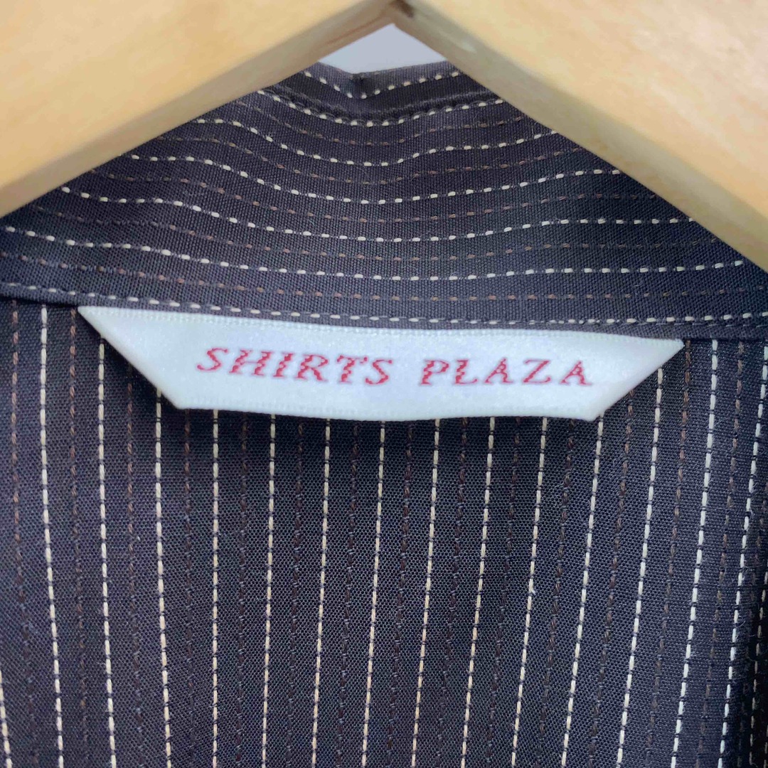 Shirts Plaza  レディース 長袖シャツ/ブラウス　ブラウン　ストライプ柄 レディースのトップス(シャツ/ブラウス(長袖/七分))の商品写真