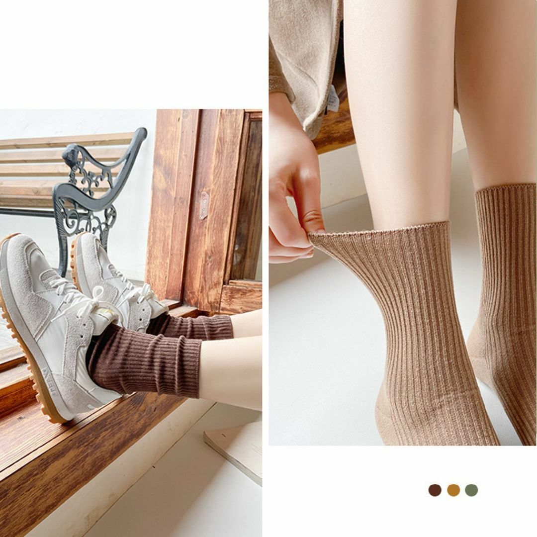 シンプル オシャレ 靴下6足セット レディースのレッグウェア(ソックス)の商品写真