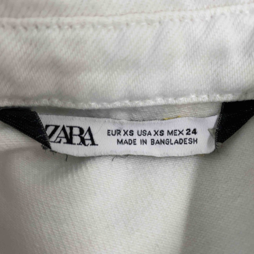 ZARA(ザラ)のZARA ザラ レディース Gジャン/デニムジャケット　ホワイト レディースのジャケット/アウター(Gジャン/デニムジャケット)の商品写真