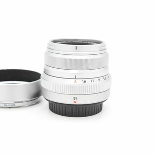 フジフイルム(富士フイルム)の＜純正フード付き！！＞＞【美品】FUJIFILM 富士フイルム X フジノン 単焦点 35mm F2 シルバー F XF35MMF2 R WR S#LE2024288(レンズ(単焦点))