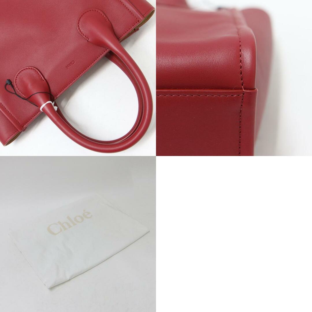 Chloe(クロエ)の新品 Chloe クロエ バッグ トート ハンド ショルダー 肩掛け 斜め掛け 2WAY JOYCE ジョイス SMALL TOTE BAG レザー 牛革 レッド イタリア製 ラグジュリー カバン【レディース】 レディースのバッグ(トートバッグ)の商品写真