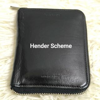 Hender Scheme エンダースキーマ 財布 二つ折り レザー ブラック Hender Scheme エンダースキーマ 財布 二つ折り レザー ブラック
