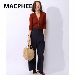 MACPHEE - MACPHEE マカフィーベイカーパンツネイビー紺ワイドパンツ