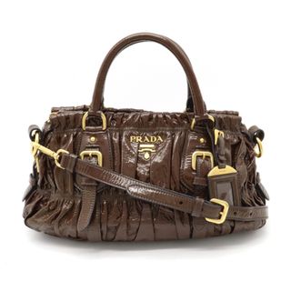 プラダ(PRADA)のプラダ ギャザー ハンドバッグ 2WAY ショルダーバッグ （12360950）(ハンドバッグ)