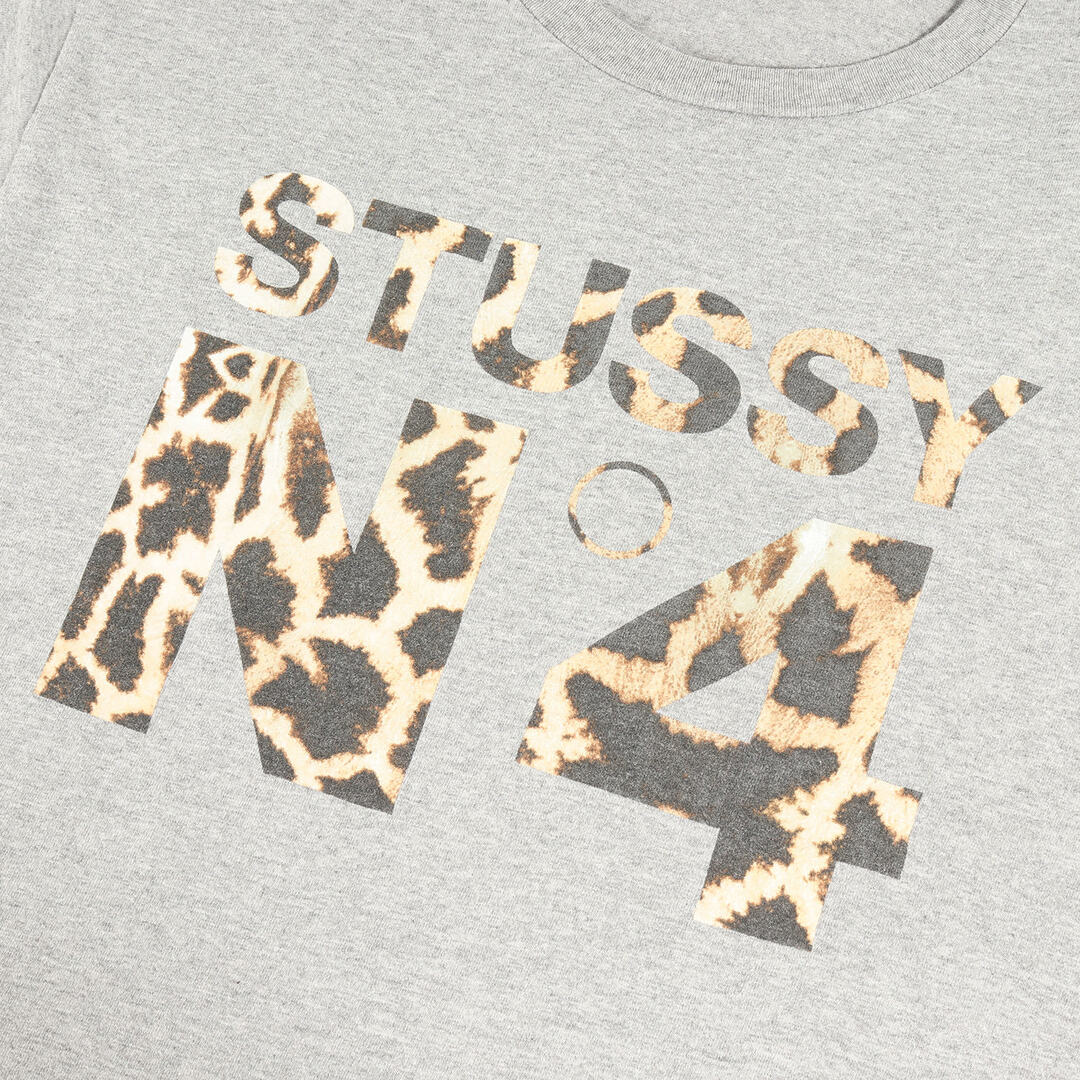 STUSSY(ステューシー)のSTUSSY ステューシー Tシャツ サイズ:S レオパード No.4ロゴ クルーネック 半袖Tシャツ ヘザーグレー トップス カットソー【メンズ】【中古】 メンズのトップス(Tシャツ/カットソー(半袖/袖なし))の商品写真