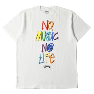 ステューシー(STUSSY)のSTUSSY ステューシー Tシャツ サイズ:XL TOWER RECORDS レインボーロゴ クルーネック 半袖Tシャツ ホワイト 白 トップス カットソー コラボ【メンズ】【中古】(Tシャツ/カットソー(半袖/袖なし))