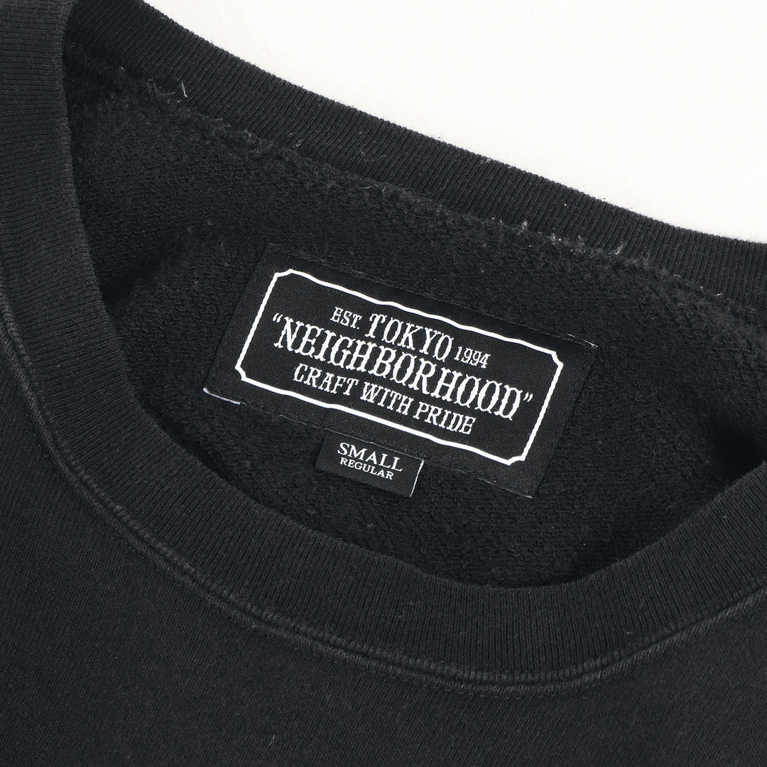 NEIGHBORHOOD(ネイバーフッド)のNEIGHBORHOOD ネイバーフッド スウェット サイズ:S 20SS ブランドロゴ刺繍 クルーネック スウェットシャツ DRY / C-CREW . LS ブラック 黒 トップス トレーナー【メンズ】【中古】 メンズのトップス(スウェット)の商品写真