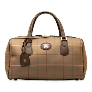 バーバリー(BURBERRY)の美品 バーバリー チェック シャドーホース ボストンバッグ キャンバス レディース BURBERRY 【1-0144948】(ボストンバッグ)