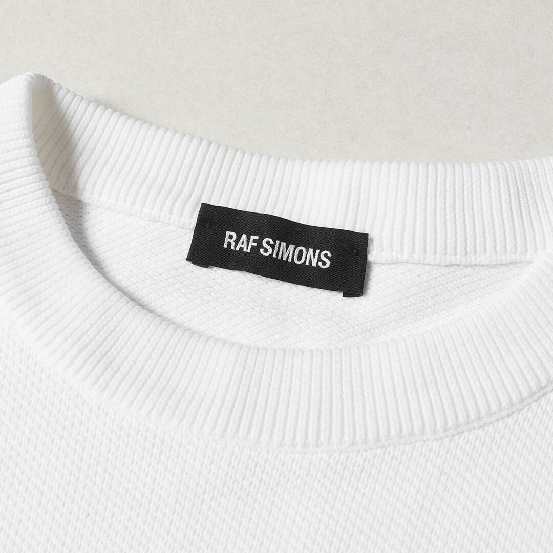 RAF SIMONS(ラフシモンズ)の美品 RAF SIMONS ラフシモンズ ニット サイズ:M リネンテープ ポリエチレン ニットセーター ロングスリーブ 長袖 カットソー ホワイト 白 イタリア製 トップス【メンズ】【中古】 メンズのトップス(ニット/セーター)の商品写真