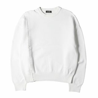 美品 RAF SIMONS ラフシモンズ ニット サイズ:M リネンテープ ポリエチレン ニットセーター ロングスリーブ 長袖 カットソー ホワイト 白 イタリア製 トップス【メンズ】【中古】