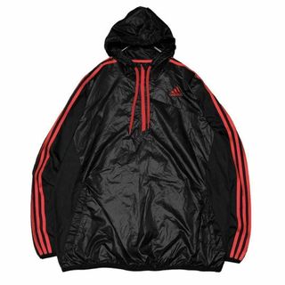 adidas - アディダス ハーフジップナイロンパーカー プルオーバー 素材切替 撥水e77