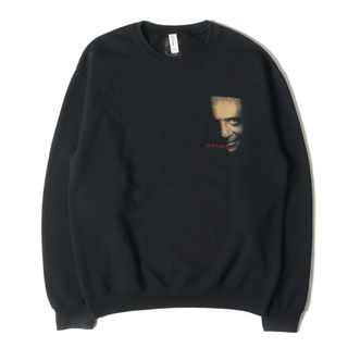 WACKO MARIA - WACKO MARIA ワコマリア スウェット サイズ:M 21AW HANNIBAL レクター博士 コットンポリ スウェットシャツ HANNIBAL CREW NECK SWEAT SHIRT TYPE-2 トップス トレーナー プルオーバー 裏起毛 JERZEES ブラック 黒【メンズ】【中古】