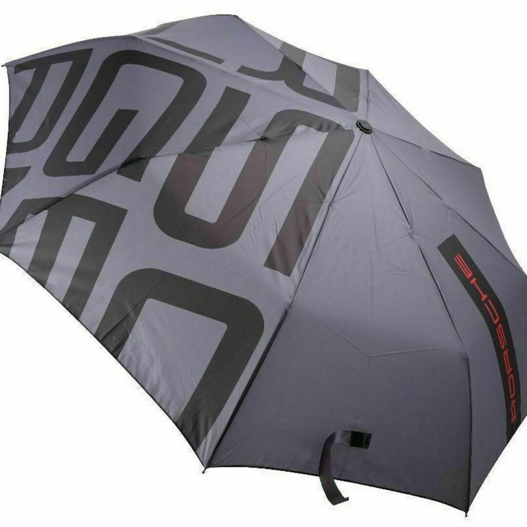 【PORSCHE Mororsports】折り畳み傘 UMBRELLA グレー 自動車/バイクの自動車(車外アクセサリ)の商品写真