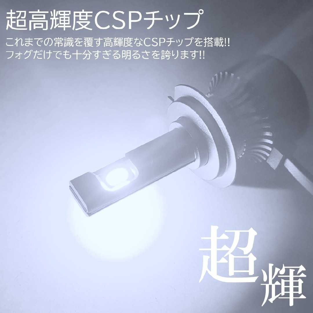 爆光 LED フォグランプ ヘッドライト 高輝度CSP HB4 6000K 自動車/バイクの自動車(汎用パーツ)の商品写真