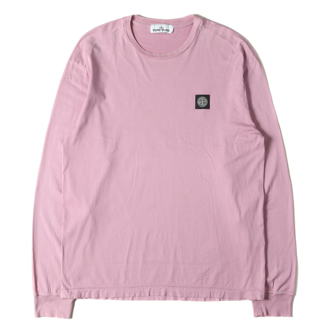 STONE ISLAND(ストーンアイランド)のSTONE ISLAND ストーンアイランド Tシャツ サイズ:XL ワンポイント サークルロゴ ワッペン ロングスリーブTシャツ トップス 長袖 ロンT カットソー ピンク【メンズ】【中古】 メンズのトップス(Tシャツ/カットソー(七分/長袖))の商品写真