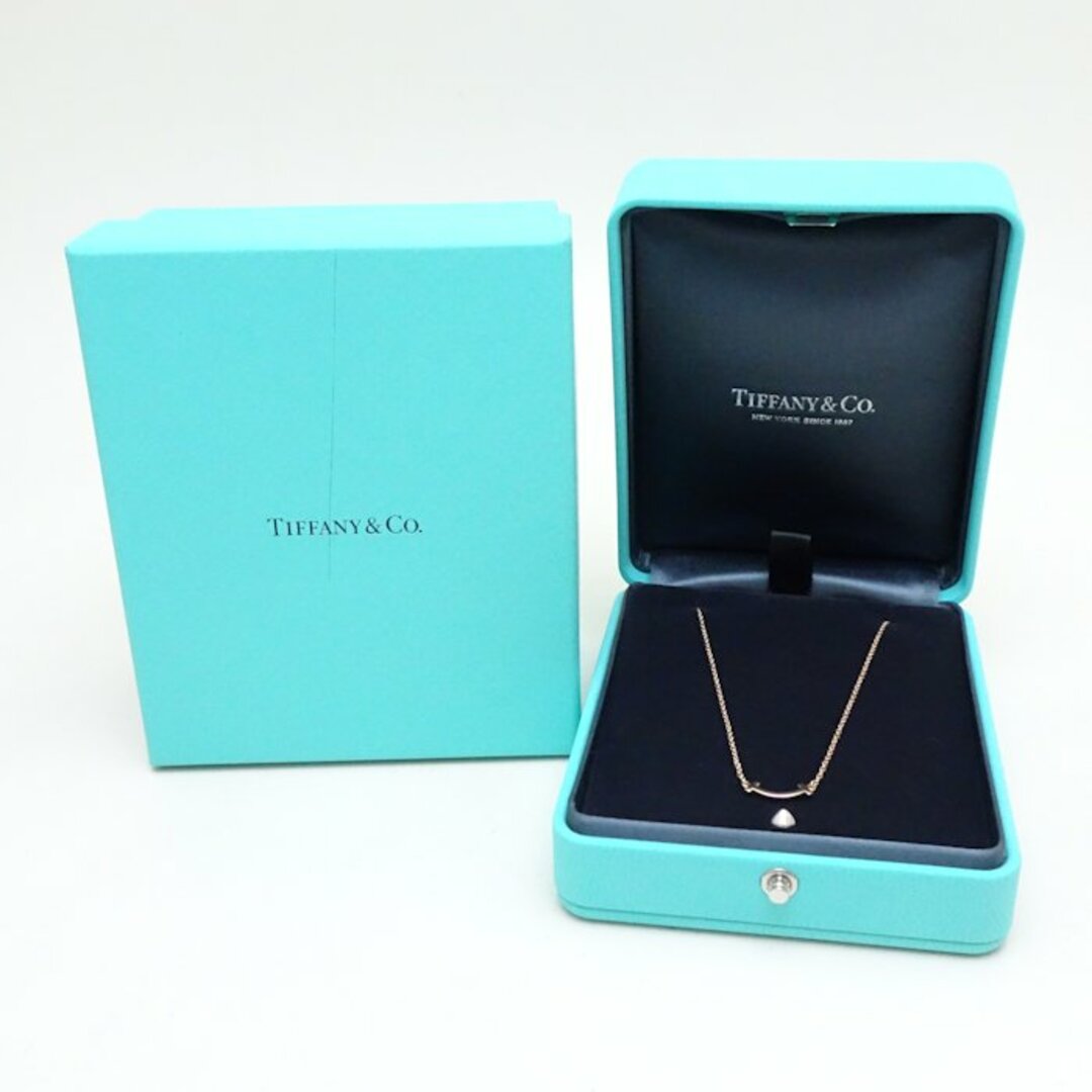 Tiffany & Co.(ティファニー)のTIFFANY&Co. ティファニー Tスマイル ネックレス ミニ 750PG ピンクゴールド K18RG ローズゴールド/291624【中古】【BJ】 レディースのアクセサリー(ネックレス)の商品写真