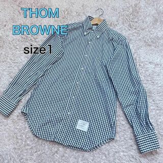 トムブラウン(THOM BROWNE)のトムブラウン　チェック　長袖シャツ　BD サイズ1(Tシャツ/カットソー(七分/長袖))
