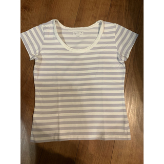 アニエスベー(agnes b.)のアニエスベー　ボーダーTシャツ　ラベンダー　T2(Tシャツ(半袖/袖なし))