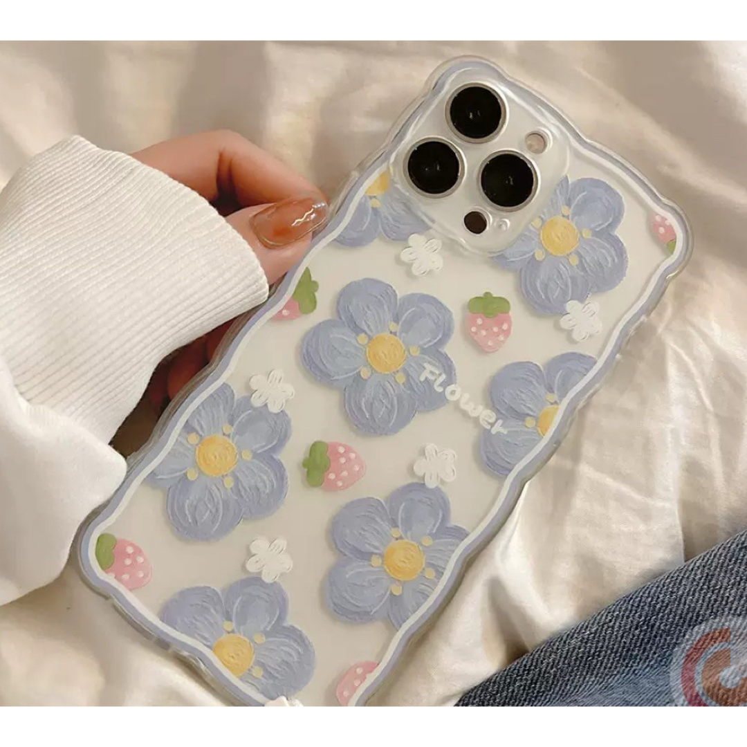 スマホケース　iPhone iPhone14 iPhone15　花柄 スマホ/家電/カメラのスマホアクセサリー(iPhoneケース)の商品写真