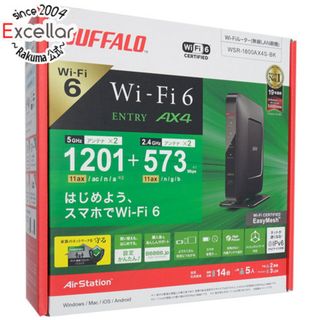 バッファロー(Buffalo)のBUFFALO　無線LANルータ　AirStation WSR-1800AX4S-BK　ブラック 元箱あり(PC周辺機器)