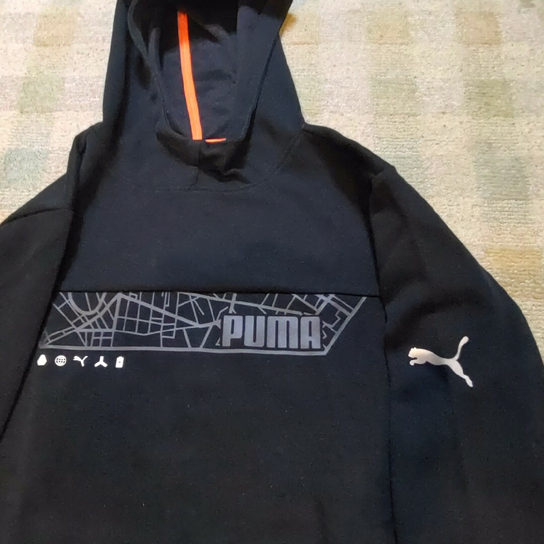PUMA(プーマ)のPUMA フード付きトレーナー　160cm キッズ/ベビー/マタニティのキッズ服男の子用(90cm~)(Tシャツ/カットソー)の商品写真
