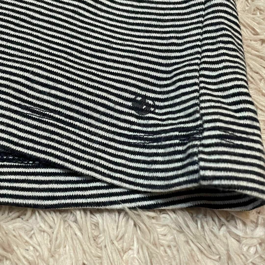 PETIT BATEAU(プチバトー)のプチバトー　ミラレ　タートルネック　長袖　カットソー　ボーダー　XS レディースのトップス(Tシャツ(長袖/七分))の商品写真