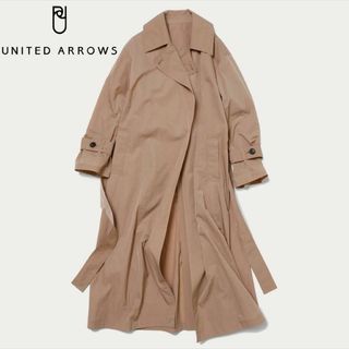 UNITED ARROWS - □ UNITED ARROWS ナイロントレンチベルトコート 36 ベージュ