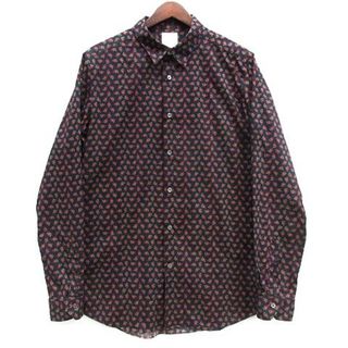 ポールスミス(Paul Smith)のポールスミス ストロベリー スカル プリント シャツ 長袖 総柄 ブラック XL(シャツ)