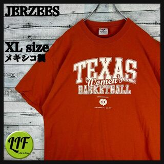 ジャージーズ(JERZEES)のジャージーズ メキシコ製 カレッジロゴ テキサス Tシャツ オレンジ XL(Tシャツ/カットソー(半袖/袖なし))