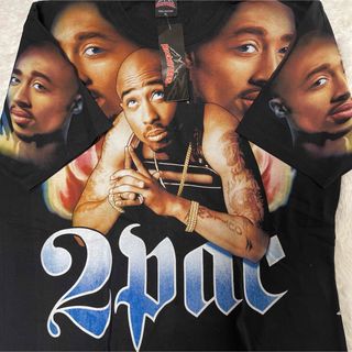 日本未発表　鬼激レア　金文字　2PAC トゥーパック　HIP HOP　伝説　XL(Tシャツ/カットソー(半袖/袖なし))