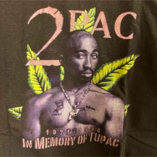 レア　2PAC トゥーパック　HIP HOP　伝説ラッパー　XXL(Tシャツ/カットソー(半袖/袖なし))