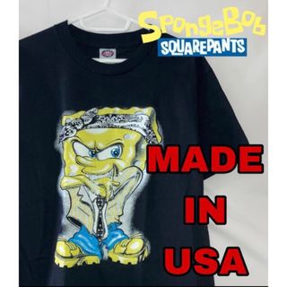 2000s SPONGE BOB Gangster VINTAGE TEE(Tシャツ/カットソー(半袖/袖なし))