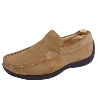 クラークス(Clarks)の美品 クラークス Clarks ローファー スリッポン モカシン スウェードレザー シューズ メンズ 8(26cm相当) ブラウン(スリッポン/モカシン)