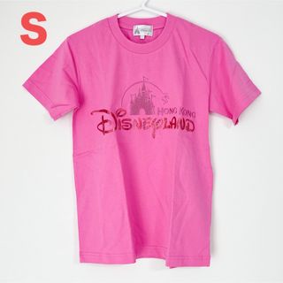 ディズニー(Disney)の海外 香港ディズニーランド ロゴTシャツ ピンク(Tシャツ(半袖/袖なし))