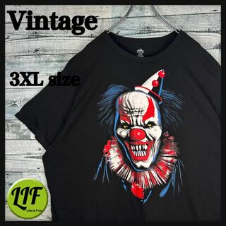 ヴィンテージ ピエロ 半袖 Tシャツ ブラック XXXL(Tシャツ/カットソー(半袖/袖なし))