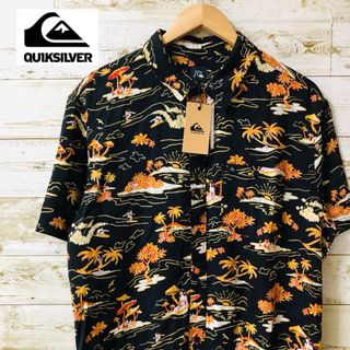 QUIKSILVER - 【新品未使用品】クイックシルバー アロハシャツ Mサイズ レーヨン