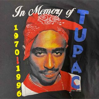 2PAC トゥーパック　HIP HOP　伝説ラッパー　XL(Tシャツ/カットソー(半袖/袖なし))