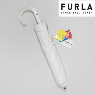 フルラ(Furla)の【新品タグ付き】フルラ 晴雨兼用折りたたみ中傘 楽折STYLE シロ(傘)