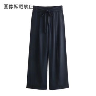 👛4月新作🧸14064◆ストライプ 柄 ロングパンツ ワイドパンツ (カジュアルパンツ)