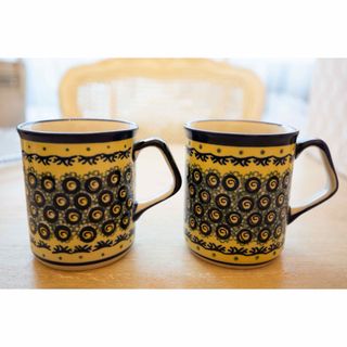 ポーリッシュポタリー(Polish Pottery)のポーランド食器 ポーリッシュポタリー　マグカップ　2個セット(グラス/カップ)