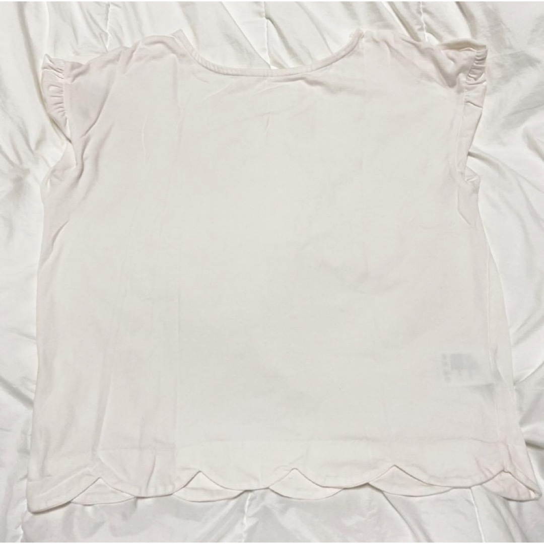 w closet(ダブルクローゼット)のwcloset スカラップ2wayTシャツ　トップス　カットソー　長袖　ロンT レディースのトップス(Tシャツ(半袖/袖なし))の商品写真