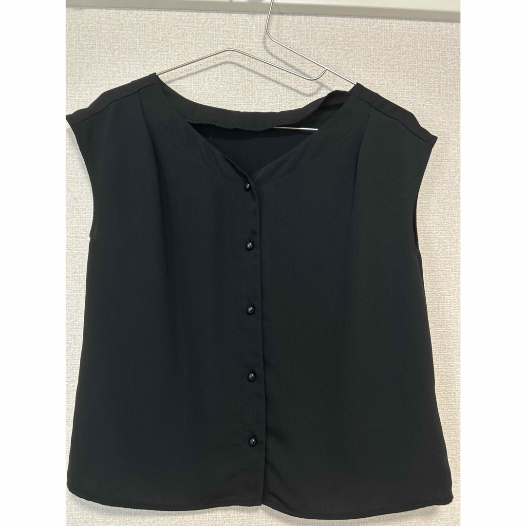 PROPORTION BODY DRESSING(プロポーションボディドレッシング)の【美品】プロポーションボディドレッシング　黒　半袖　ブラウス レディースのトップス(シャツ/ブラウス(半袖/袖なし))の商品写真