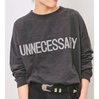 アパルトモンドゥーズィエムクラス(L'Appartement DEUXIEME CLASSE)の【レミレリーフ】 LONGSLEEVE T ”UNNECESSARY(カットソー(長袖/七分))