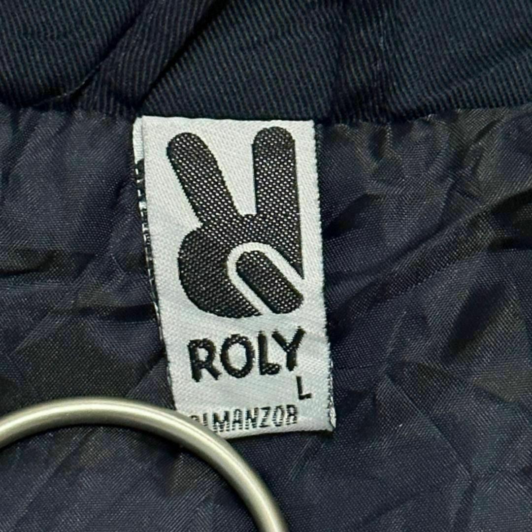 ROLY ユーロワークベスト フランス企業ロゴ ネイビー ユーロ古着 l70 メンズのトップス(ベスト)の商品写真