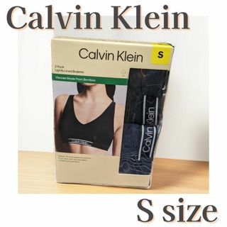 カルバンクライン(Calvin Klein)の【新品】カルバンクライン ブラレット 2枚組 S ブラック ネイビー(ルームウェア)