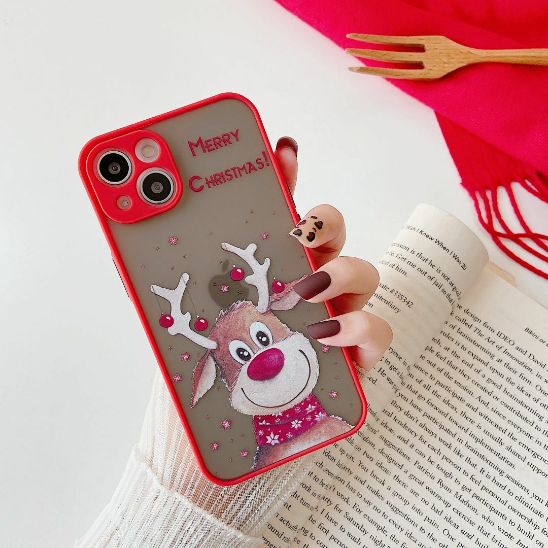 【色:トナカイ】ZTOFERA iPhone 15 用ケース クリスマス スマホ スマホ/家電/カメラのスマホアクセサリー(その他)の商品写真