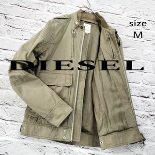 ディーゼル(DIESEL)の【背面プリント】DIESEL ライダース風 ジャケット ブルゾン ロゴ刺繍(ライダースジャケット)