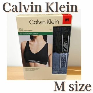 カルバンクライン(Calvin Klein)の【新品】カルバンクライン ブラレット 2枚組 M ブラック グレー(ルームウェア)