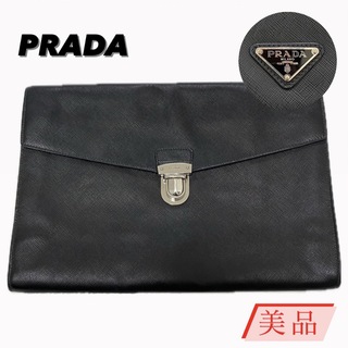 PRADA - 【美品】PRADA クラッチバッグ　サフィアーノ