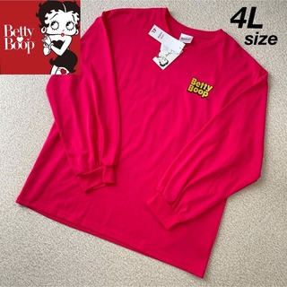 ベティブープ(Betty Boop)の新品★BettyBoop ベティちゃん バックプリント ピンク 4Lサイズ(Tシャツ(長袖/七分))